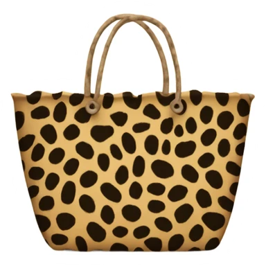 Shopping bag with leopard print sticker