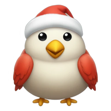 Fat Bird Santa sticker