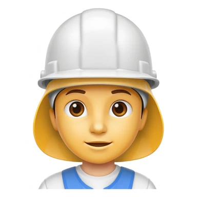 white hard hat sticker