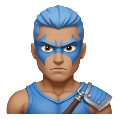 Blue warrior. sticker