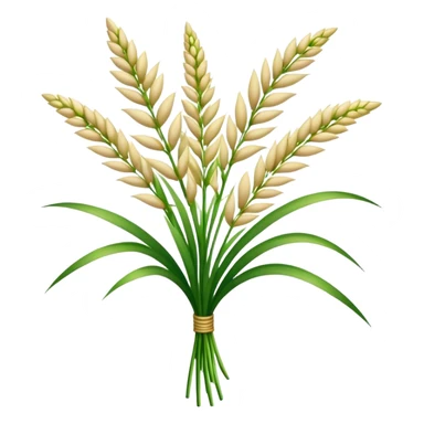 bouquet Saccharum Grass flower, stem, leaf sticker