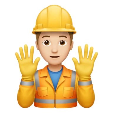 Safety sign hand with 3 fingers our of 5 used by TotalEnergies sticker