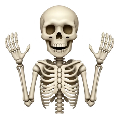 The rahhh skeleton sticker