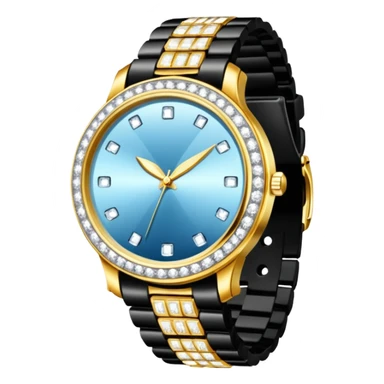 Crie um relógio de pulso cravejado de diamantes  sticker