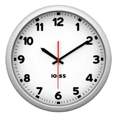 wall clock with numbers and hands sticker