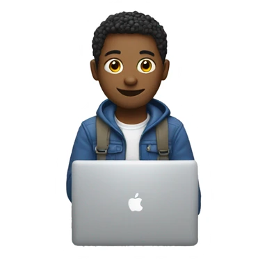 develper with a MacBook sticker