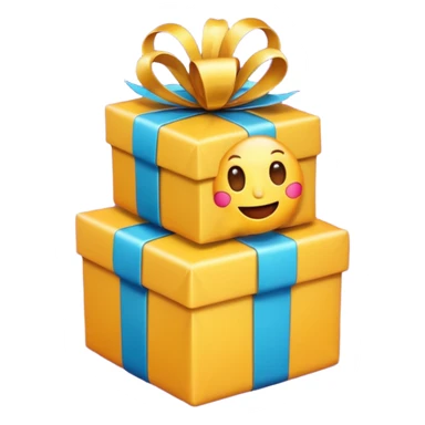 Emoji opening present
 sticker