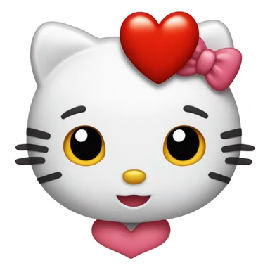 hello kitty with heart sticker