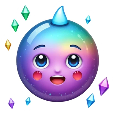 Glitter fatal touch sticker