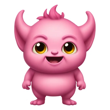 pink chubby Valentine Imp sticker