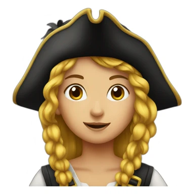 a pirate girl sticker