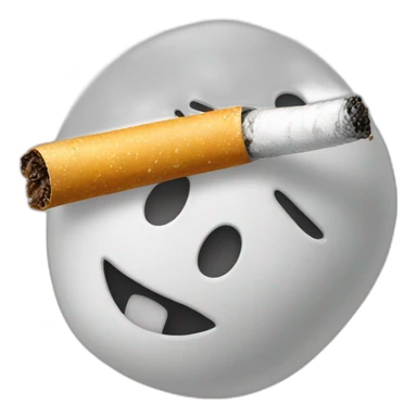 Squelette avec une cigarette sticker