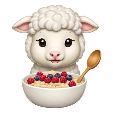 Lamb with oatmeal and berries sticker
