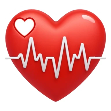 heart rate signal with cute heart shape attached sticker