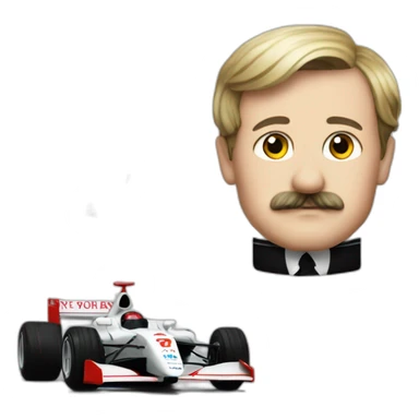 f1 car with hitler head instead of wheels sticker