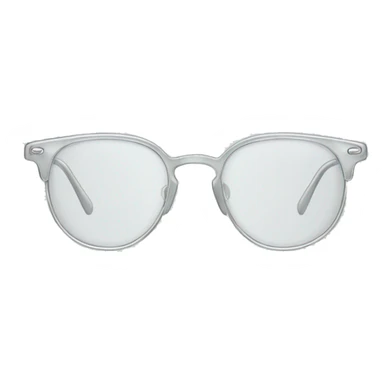Transparent silver eyeglasses sticker