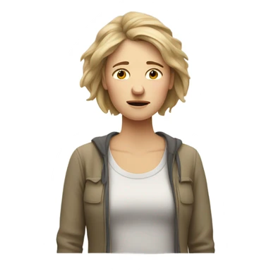 exhausted white mom sticker