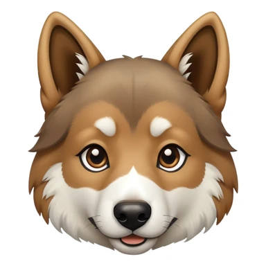 A German shepherd/husky mix with a horse body, horse hair sticker