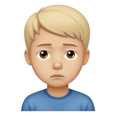 Ashamed emoji boy sticker