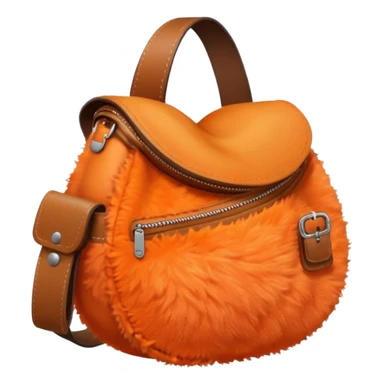 peach + bum bag sticker