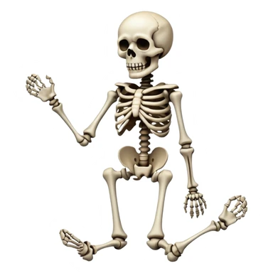 betrayed skeleton with one foot sticker