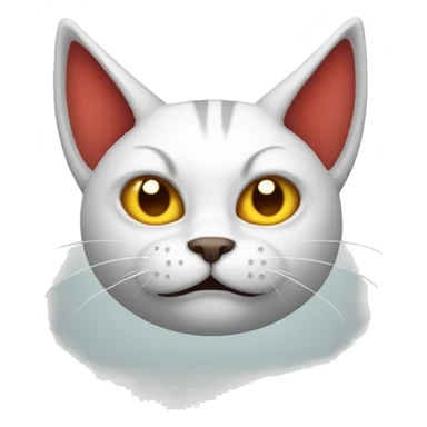 Cat with devil ears sticker