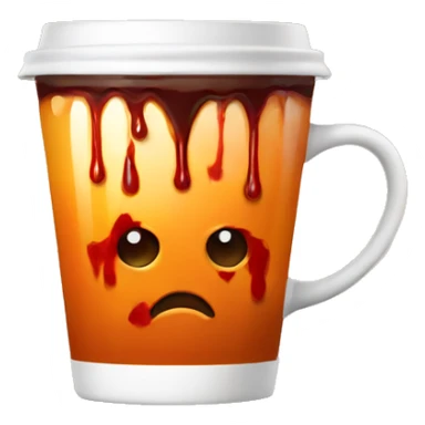 Bloody orange drip coffee  sticker