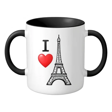 mug-cup-with-text-ı❤️paris- sticker