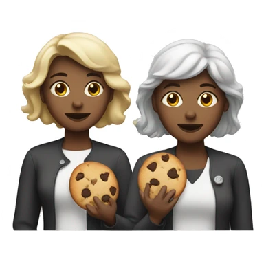 Three White Woman with Cookies sticker