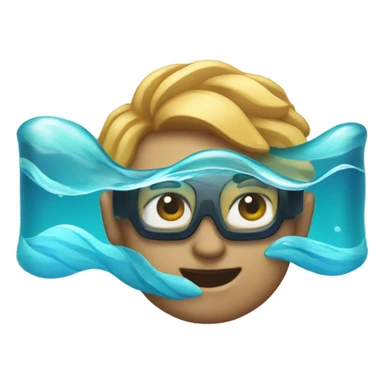 create logo for aqua ai with this emoji 🌊 sticker