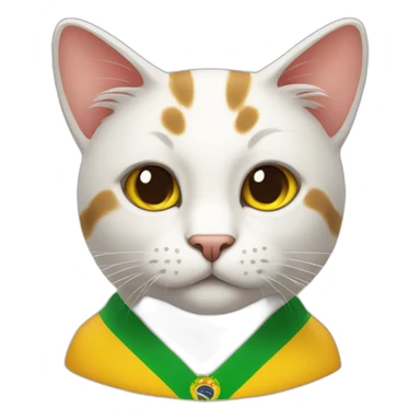 a cat form Brazil sticker