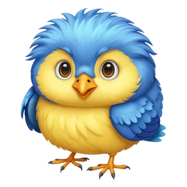 A cute bird used as an app icon sticker