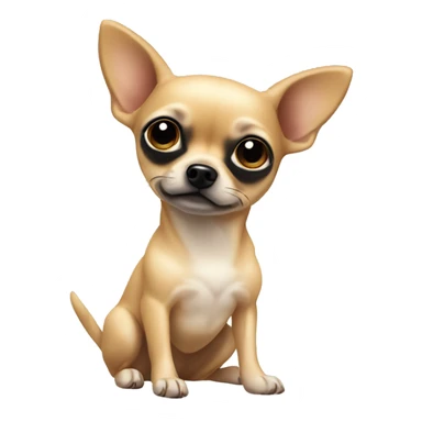 Tan chihuahua with black nose and eyes sticker
