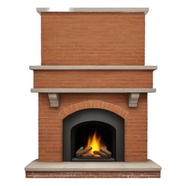 Brick fireplace sticker