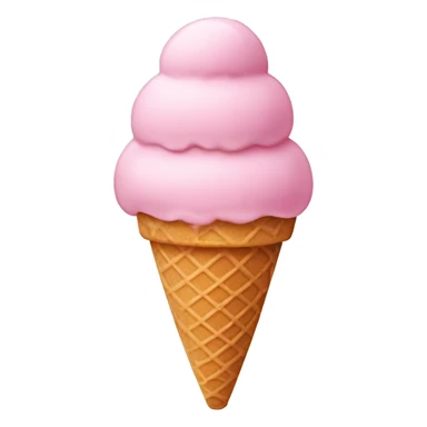 pastel pink ice cream with cone sticker