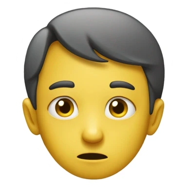 Concerned emoji yellow pensive sticker