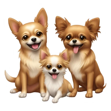 3 dogs playing: 2 chihuhua and 1 pomeranian sticker