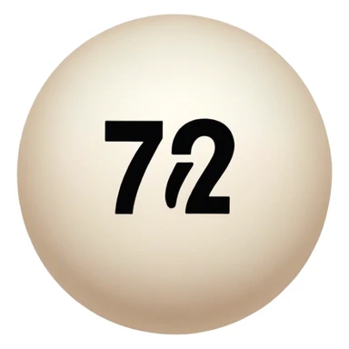 lottery ball with number 7 on it. sticker