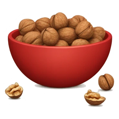 red bowl of walnuts sticker