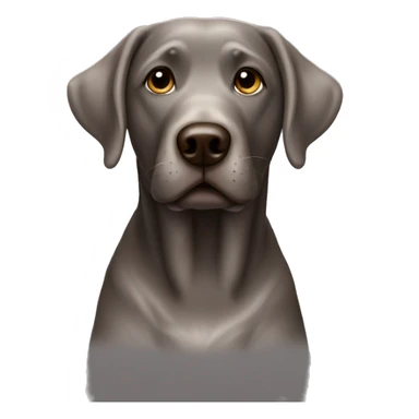 silver chocolate lab sticker