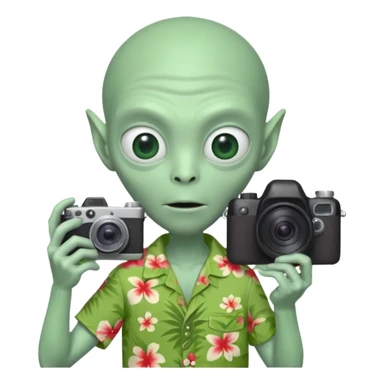 tourist alien sticker
