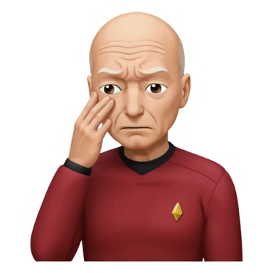 picard face palm sticker