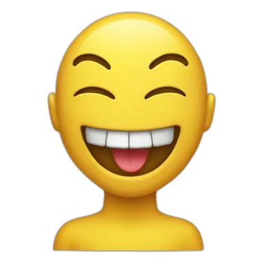 Evils laughing yellow emoji sticker