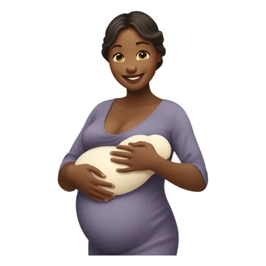 a photo of a pregnant woman sticker