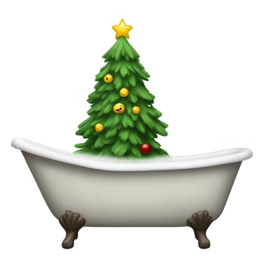 Cozy christmas tree in a bath robe sticker