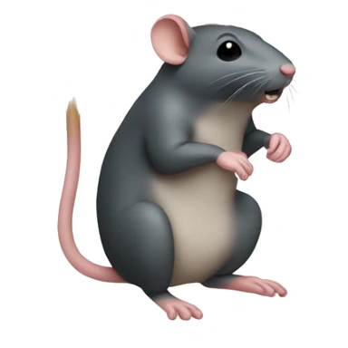 flag with colors from existing rat emoji with rat emoji on top sticker