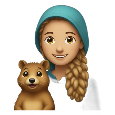 women-with-a-happy-quokka sticker