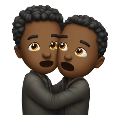 two dudes kissing sticker