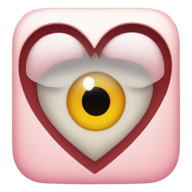 Heart eye emoji with rolling eye combined sticker