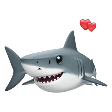 Shark with heart eyes sticker